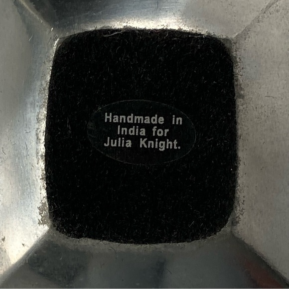 JULIA KNIGHT Trinket Dish Mother of Pearl Bowl Small 3.75” Square Shells Signed - Picture 10 of 16